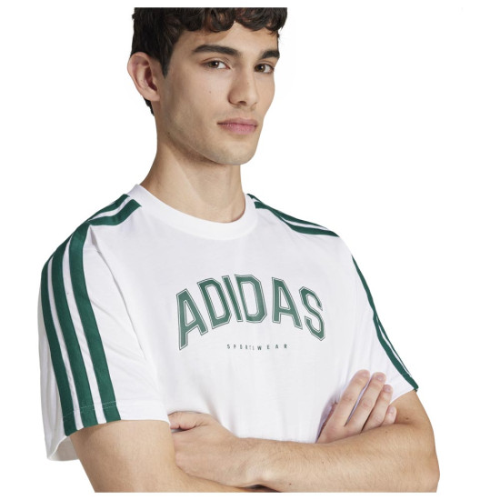 Adidas Ανδρική κοντομάνικη μπλούζα Linear Codes Collegiate Tee Adidas Ανδρική κοντομάνικη μπλούζα Linear Codes Collegiate Tee